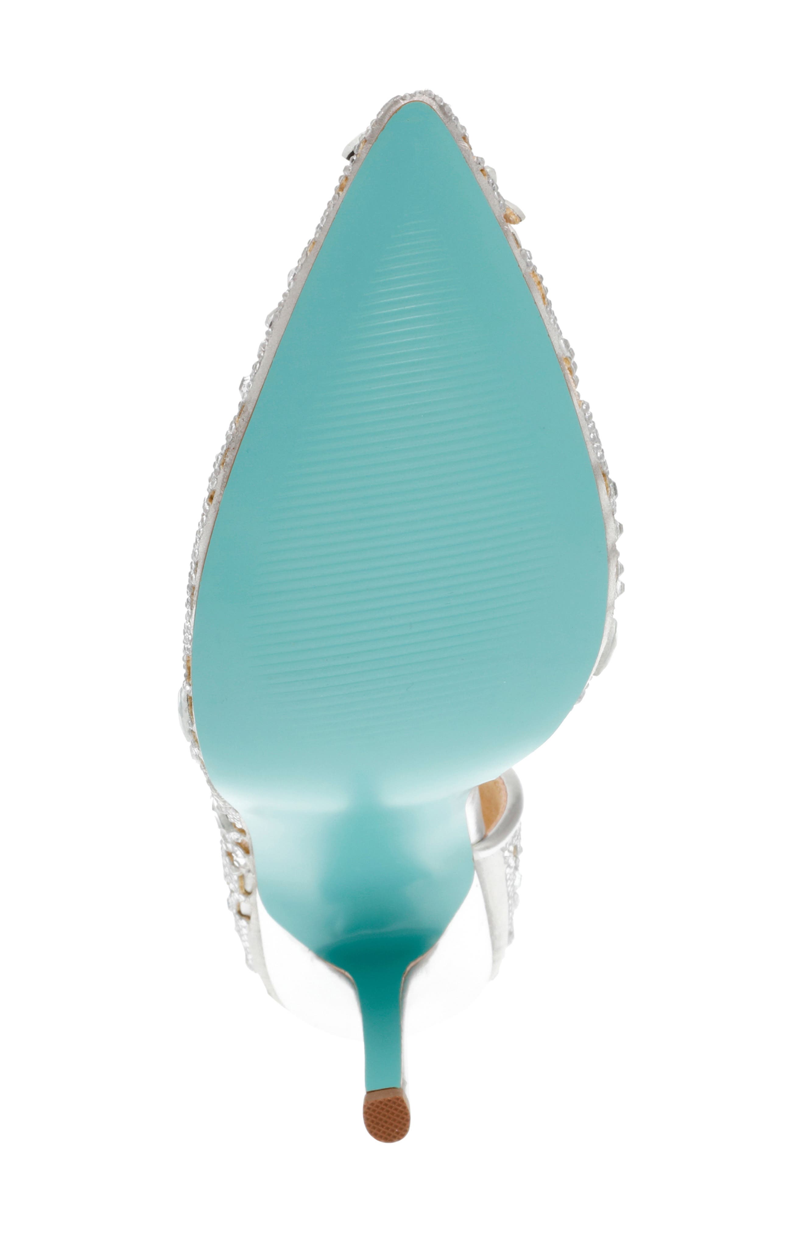 Betsey Johnson Chic Half d'Orsay Pump, Alternate, color, Silver