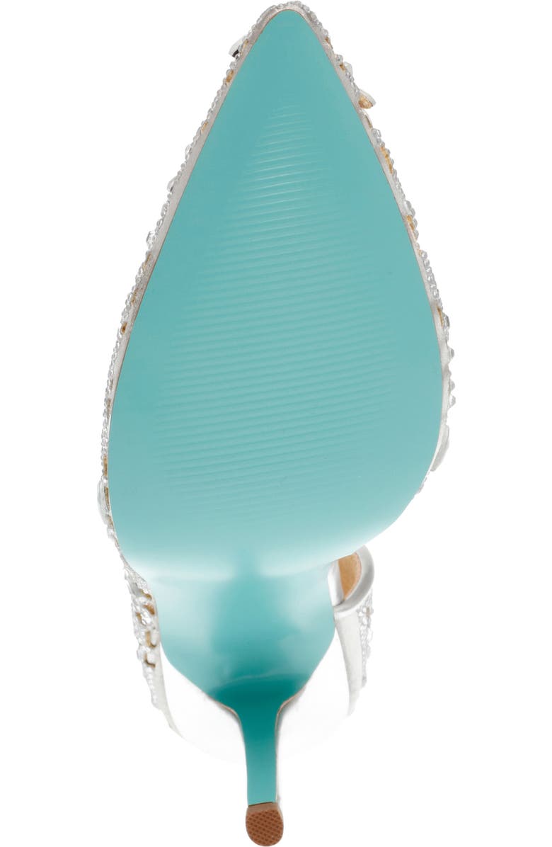 Betsey Johnson Chic Half d'Orsay Pump, Alternate, color, Silver