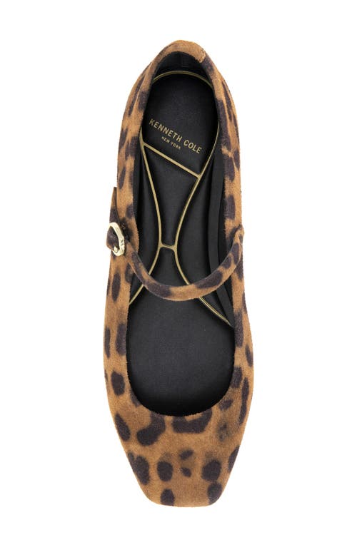 Kenneth Cole Jasper Mary Jane Flat In Leopard Suede