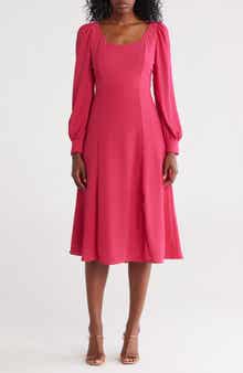 Julia Jordan Long Sleeve Scoop Neck Dress