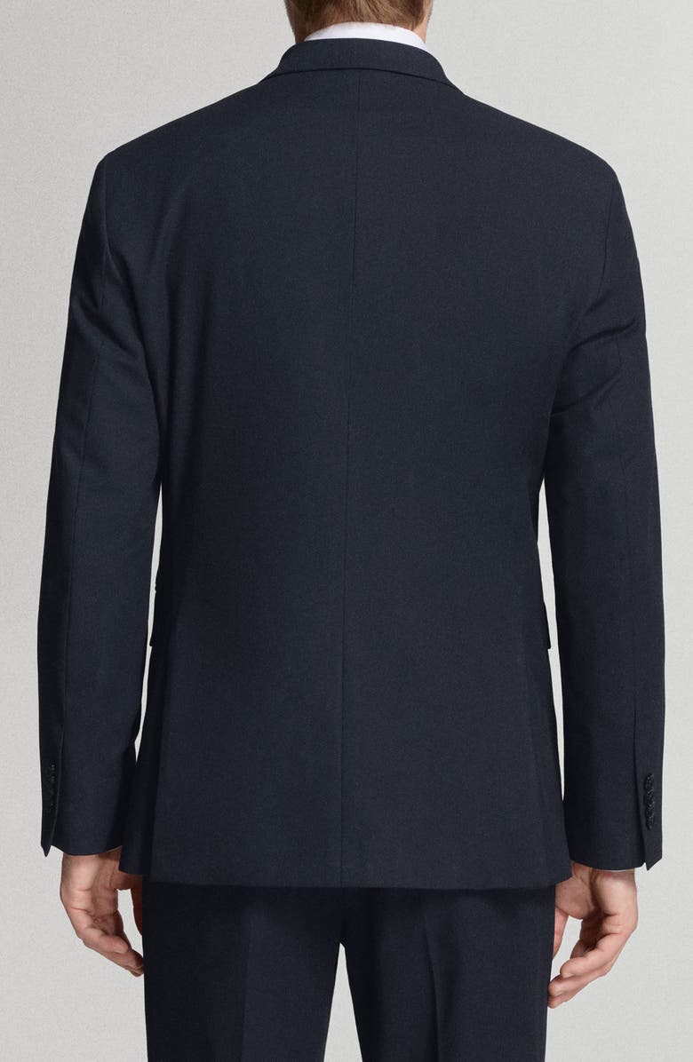 MANGO Monaco Slim Fit Double Breasted Suit Jacket, Alternate, color, Navy