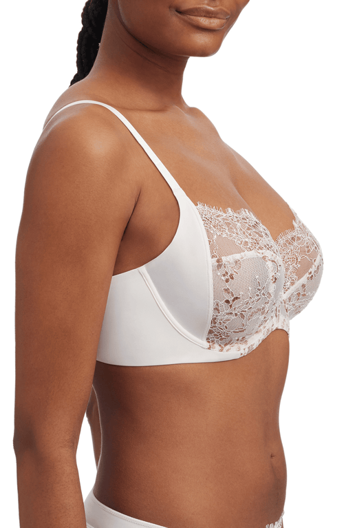Skarlett Blue Entice Lace Full Coverage Underwire Bra In Icing/rose Gold
