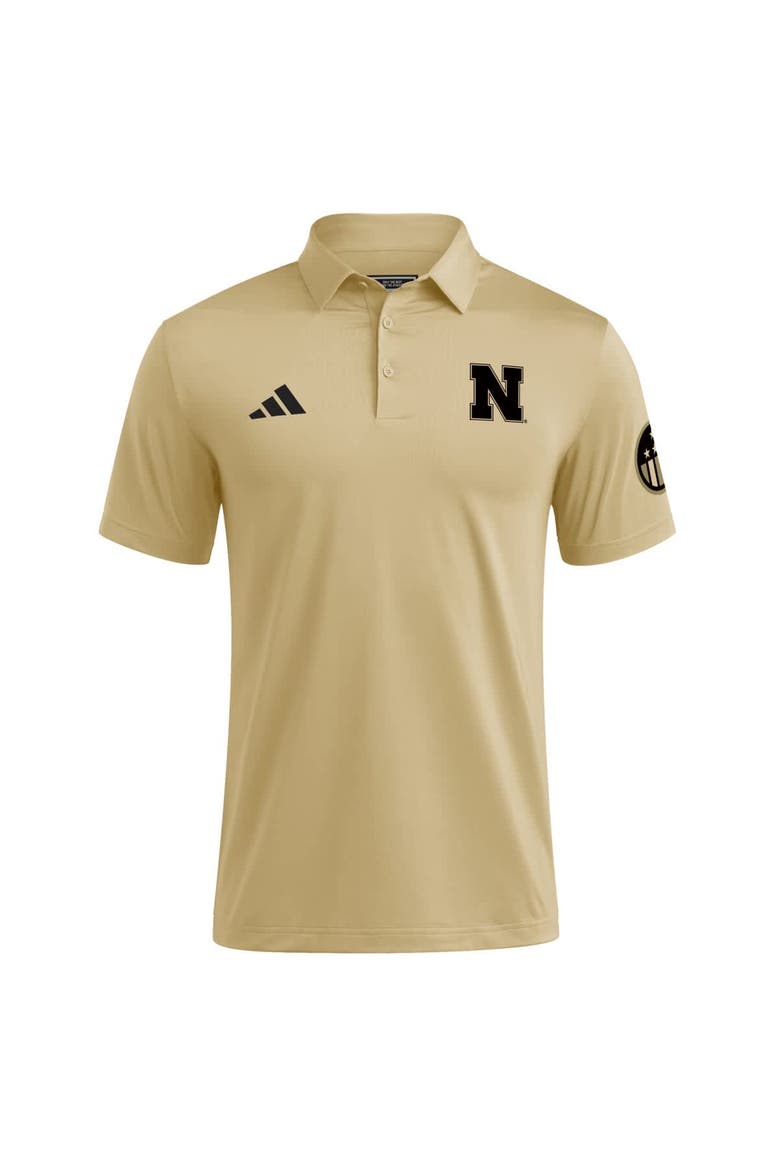 Men's adidas Tan Nebraska Huskers Salute to Service Ultimate365 Solid Polo, Alternate, color, Tan