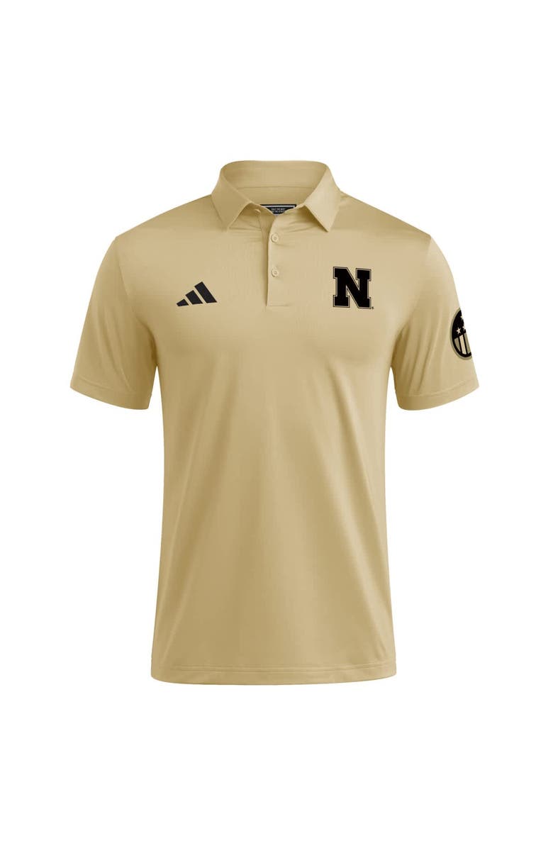 adidas Men's adidas Tan Nebraska Huskers Salute to Service Ultimate365 Solid Polo, Alternate, color, Tan
