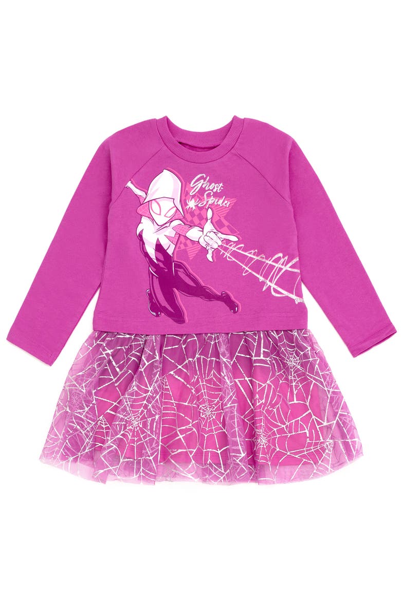 Spider-Verse Ghost-Spider Cosplay Tutu Dress, Main, color, Ghost Spider Magenta
