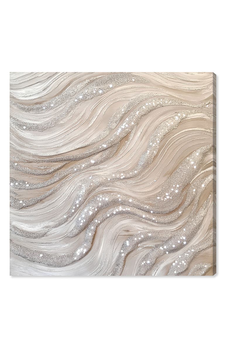 Wynwood Studio Silver Waves II Canvas Wall Art, Main, color, White