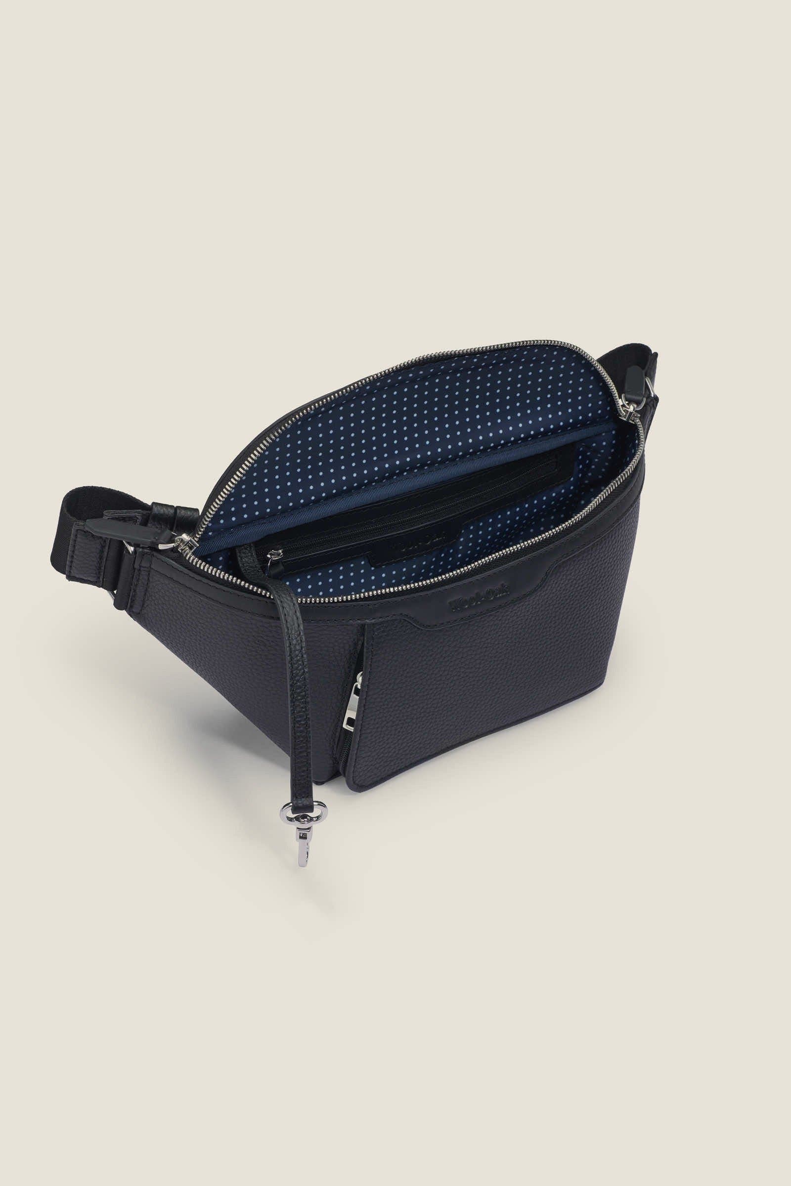 Alto Structured Leather Sling Bag, Alternate, color, Jet Black