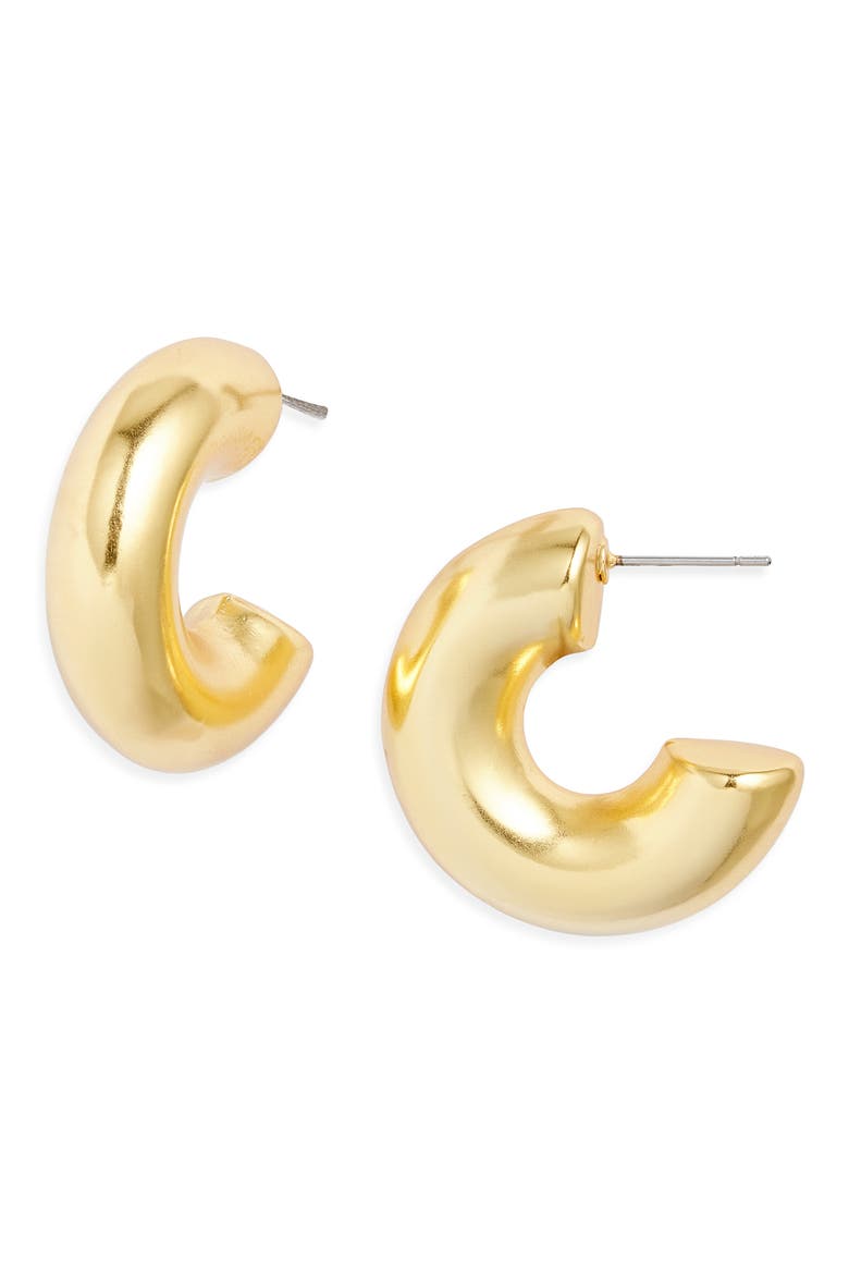 Big Bubble Hoop Earrings, Main, color, GOLD