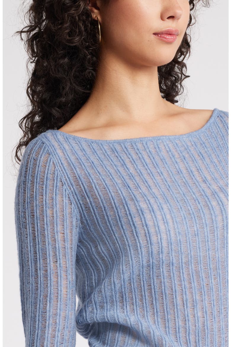 Ladder Stitch Sweater, Alternate, color, BLUE INDIGO
