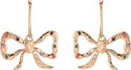 Rachel Roy Multicolor Stone Bow Drop Earrings