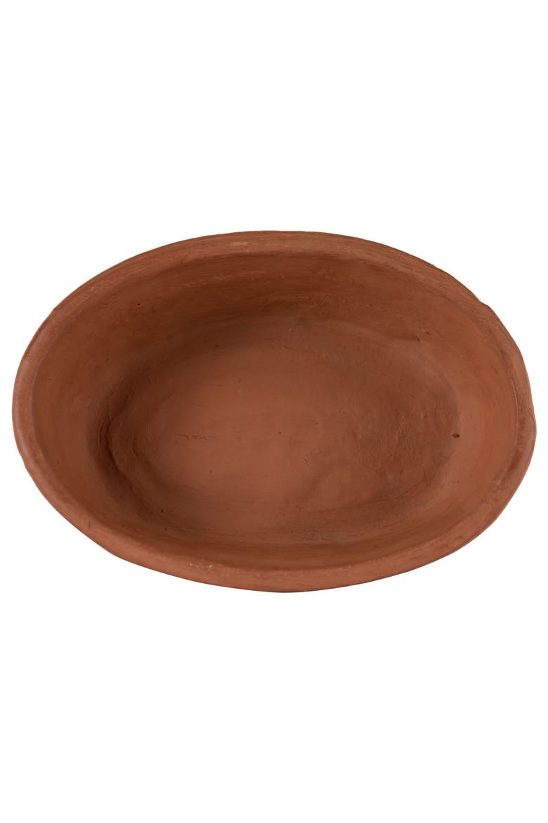 Natural Handpainted Terracotta Vase, Alternate, color, Brown