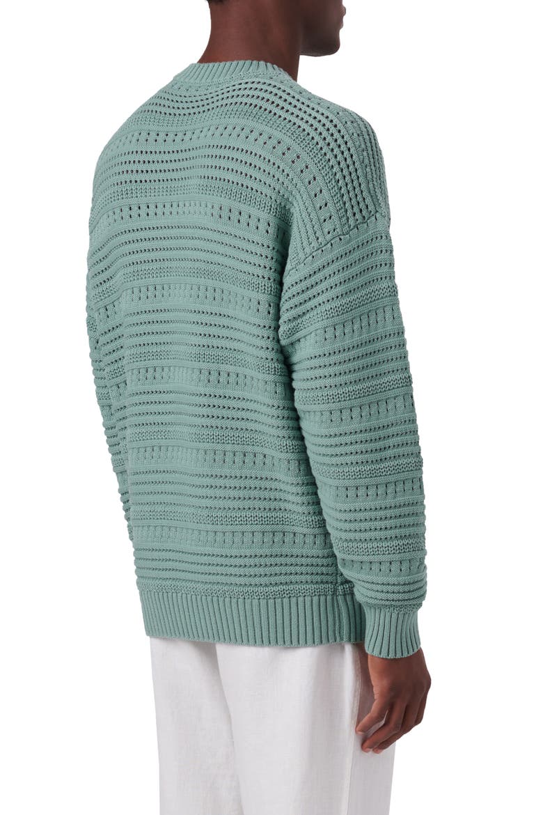 Cotton Crewneck Sweater, Alternate, color, SAGE