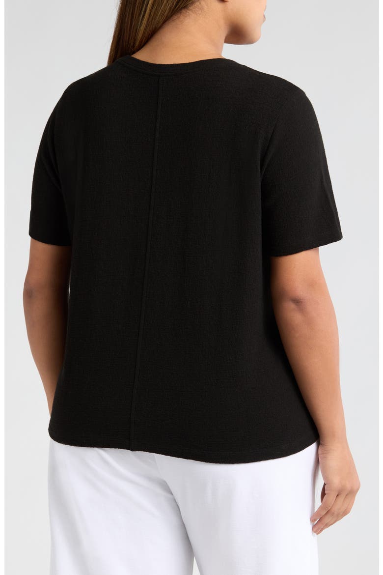 Crewneck Organic Cotton T-Shirt, Alternate, color, BLACK