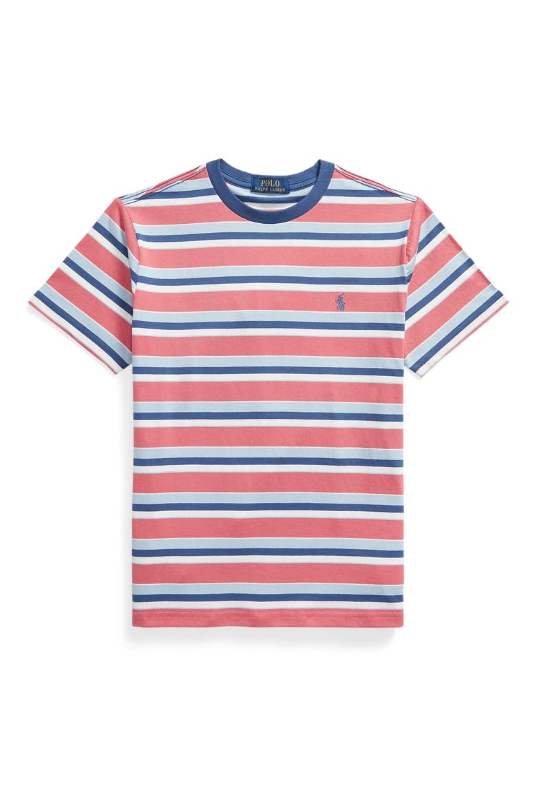 Kids' Stripe Cotton T-Shirt, Main, color, ADIRONDACK BERRY MULTI