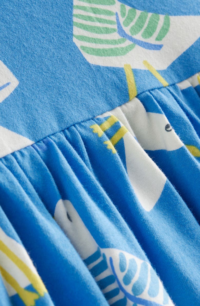 Mini Boden Kids' Fun Seagull Print Cotton Jersey Dress, Alternate, color, 