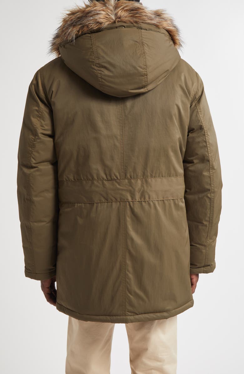 Double RL Faux Fur Trim Insulated Parka, Alternate, color, Vintage Olive