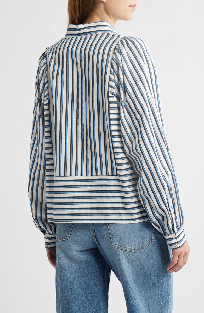 Cleobella Isadora Stripe Cotton & Linen Shirt, Alternate, color, 