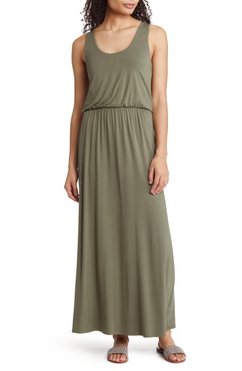Sleeveless Jersey Maxi Dress