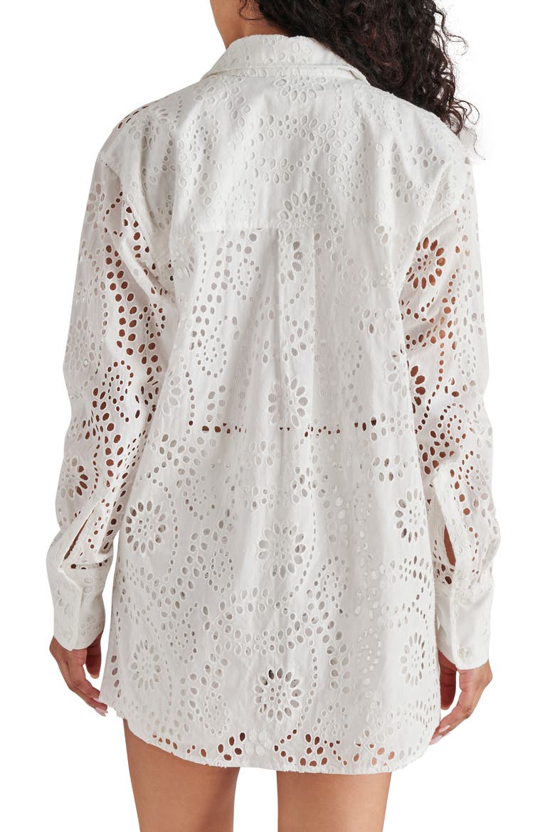 Cornelia Cotton Eyelet Button-Up Shirt, Alternate, color, CLOUD
