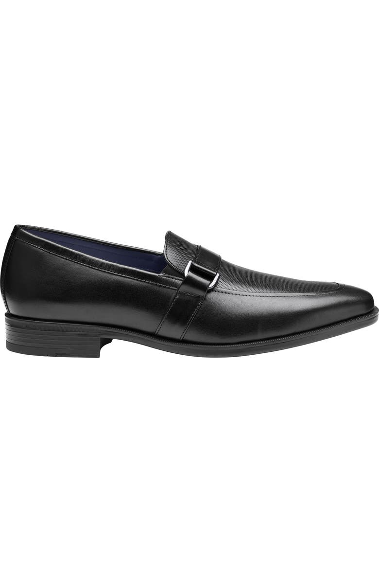 Johnston & Murphy Gibbons Embossed Bit Loafer, Alternate, color, Black Full Grain