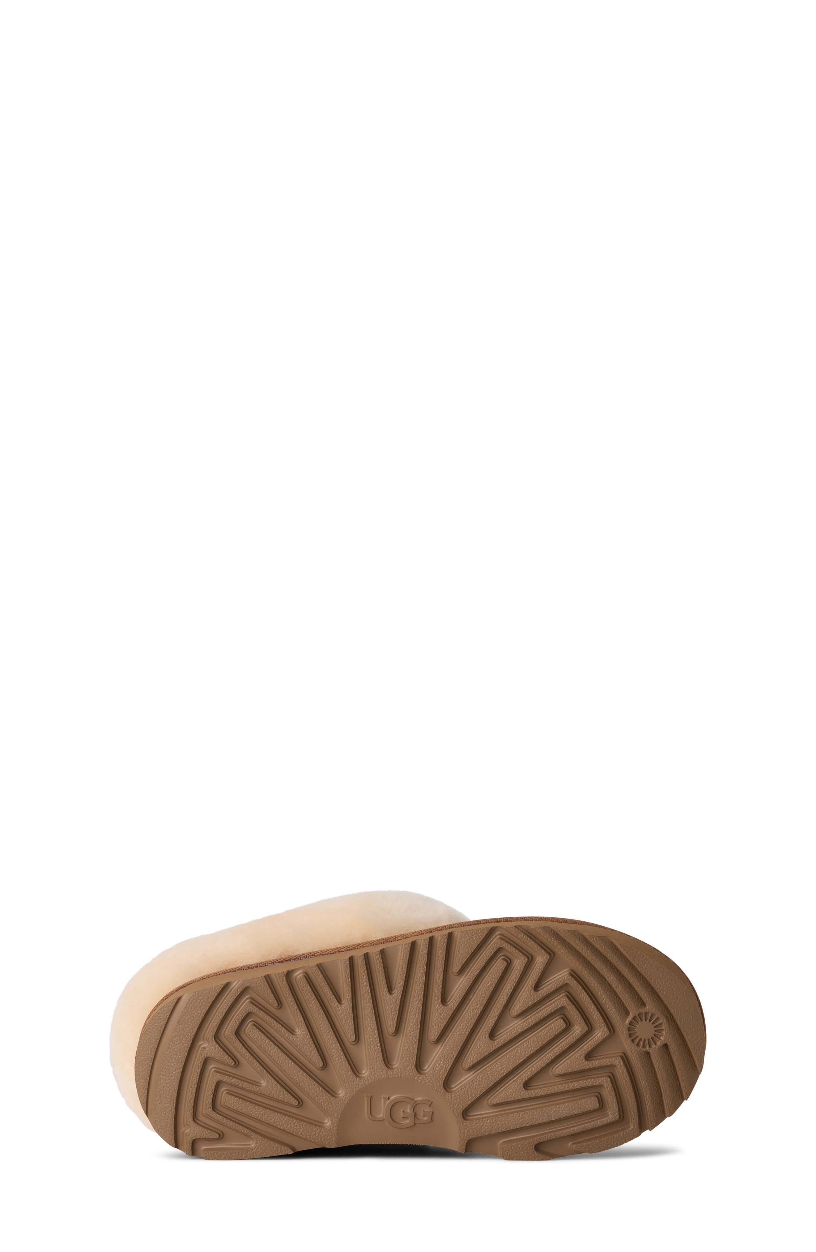 UGG<sup>®</sup> Kids' Bailey Genuine Shearling Collar Slipper, Alternate, color, Chestnut