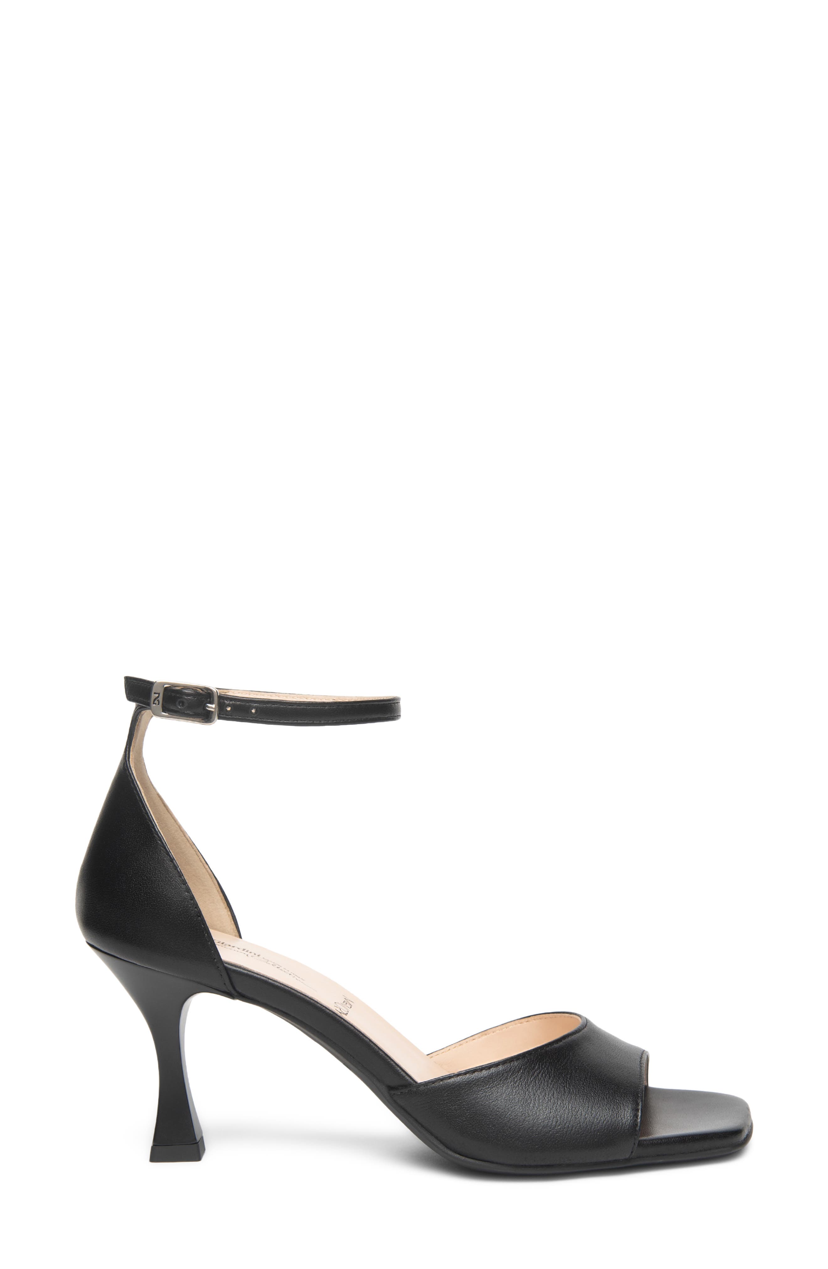 NeroGiardini Leather Ankle Strap Sandal, Alternate, color, Black