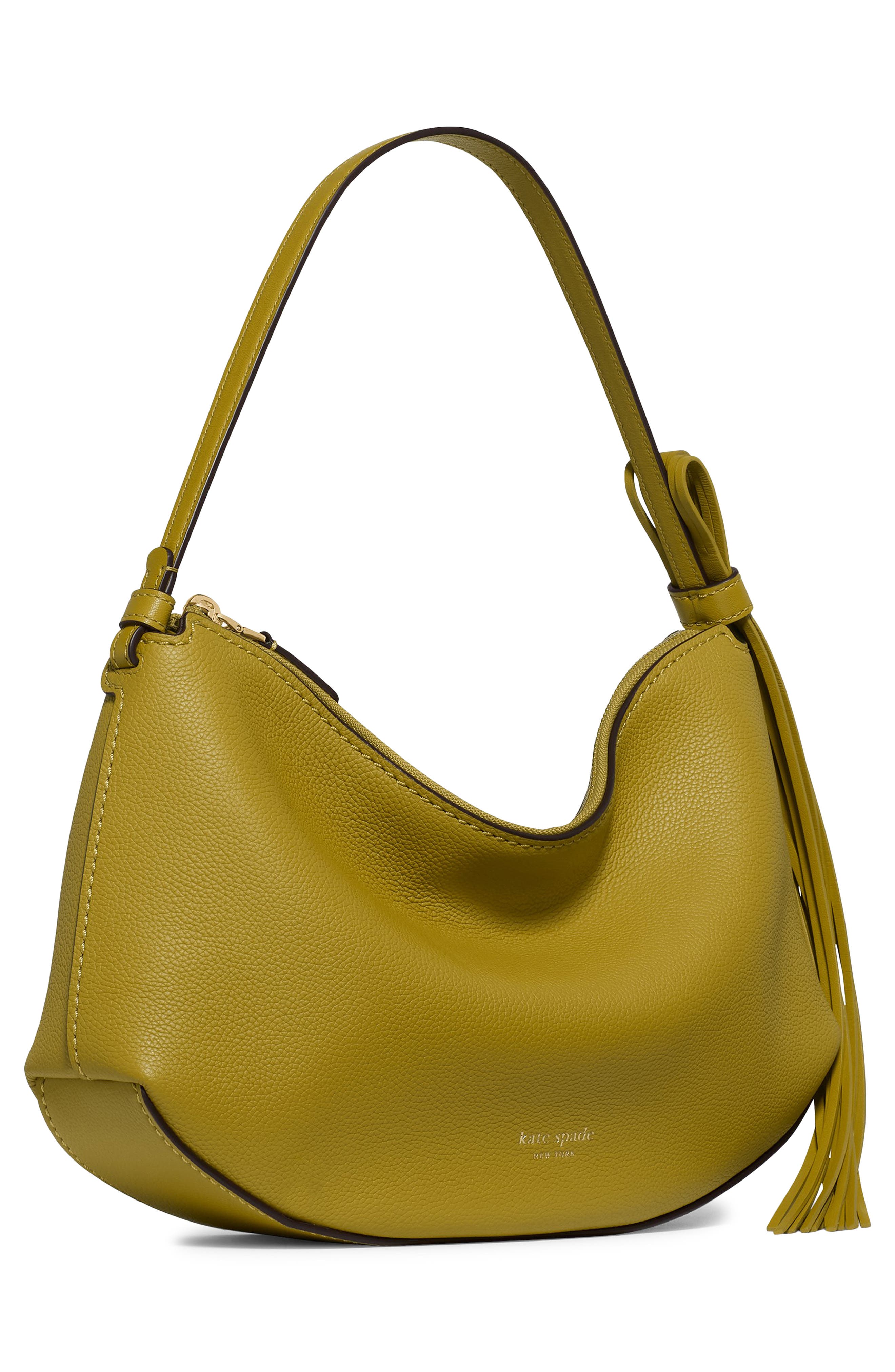 Kate Spade New York loop pebble leather shoulder bag, Alternate, color, 