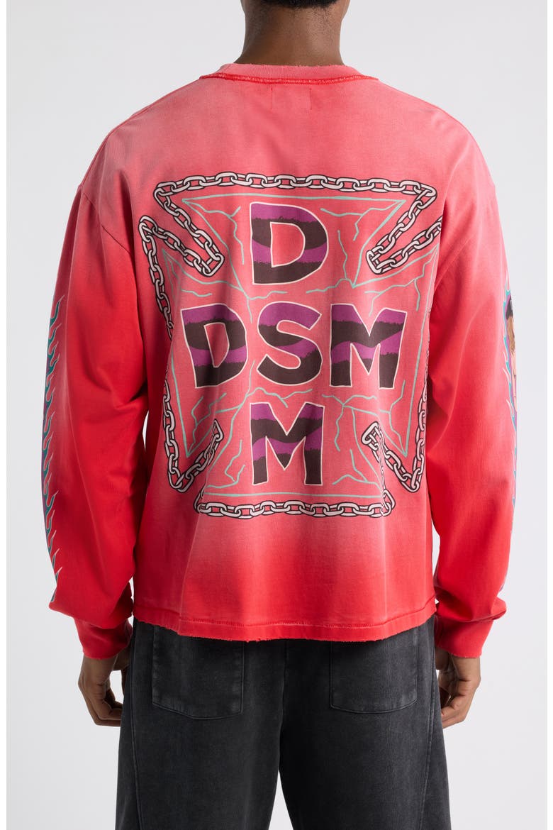 Thunder Graphic Long Sleeve T-Shirt, Alternate, color, RED