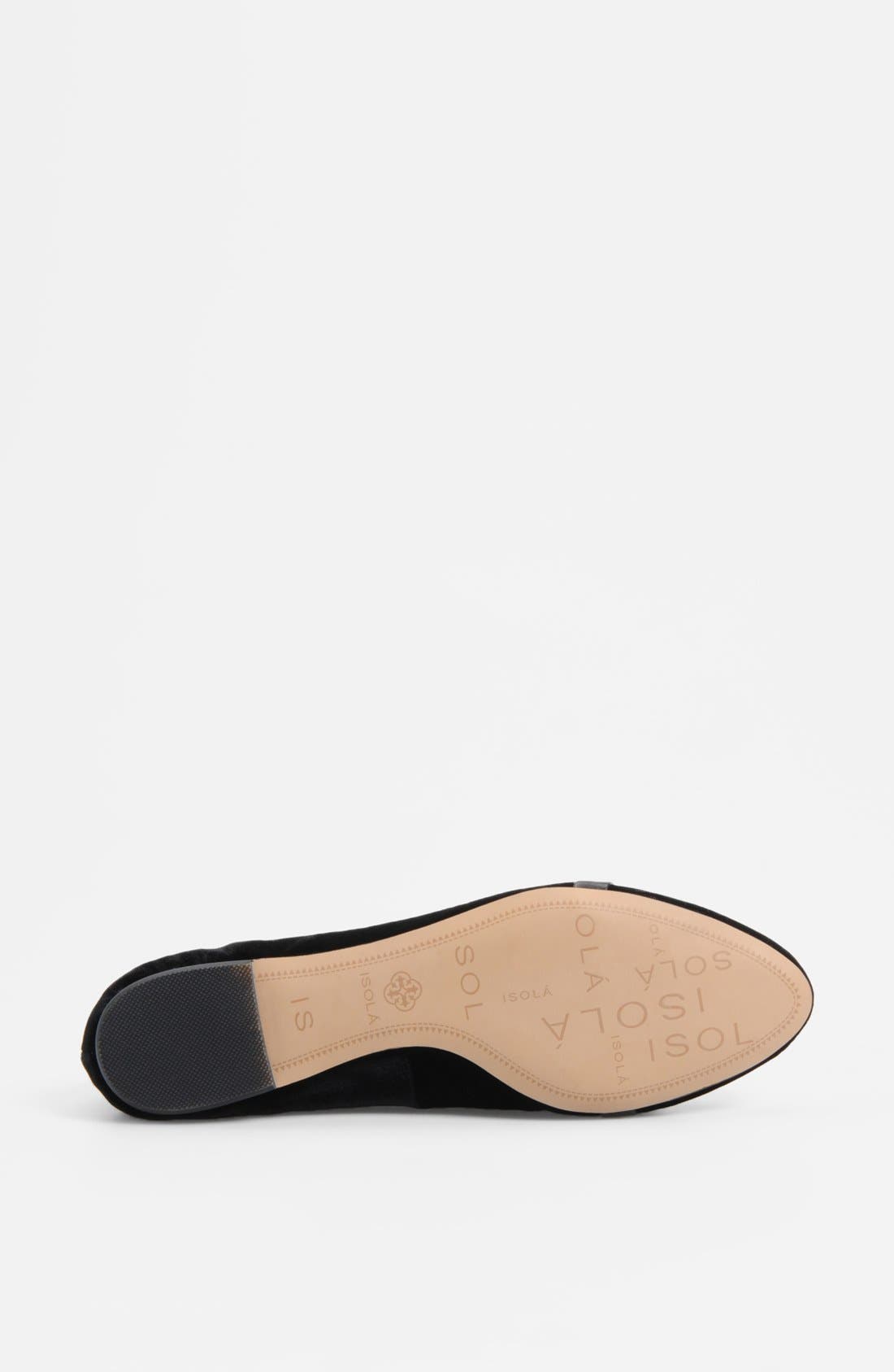 'Nylah' Flat, Alternate, color, BLACK