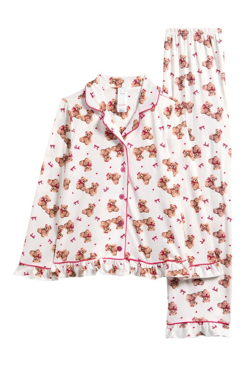 Kids' Warm & Fuzzy Pajamas, Main, color, TEDDY BEAR