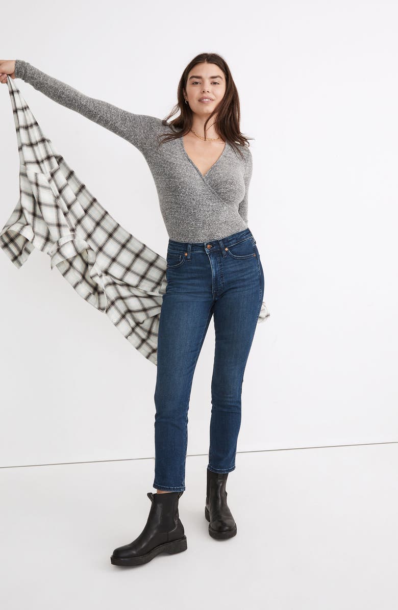 Madewell Curvy Stovepipe Jeans, Alternate, color, Dahill Wash