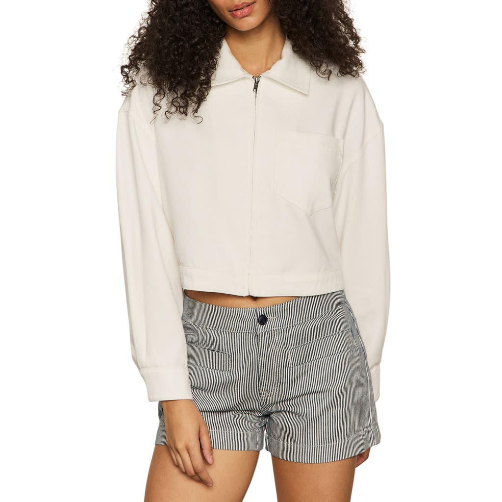 Sanctuary Paperboy Crop Jacket In Bleached White