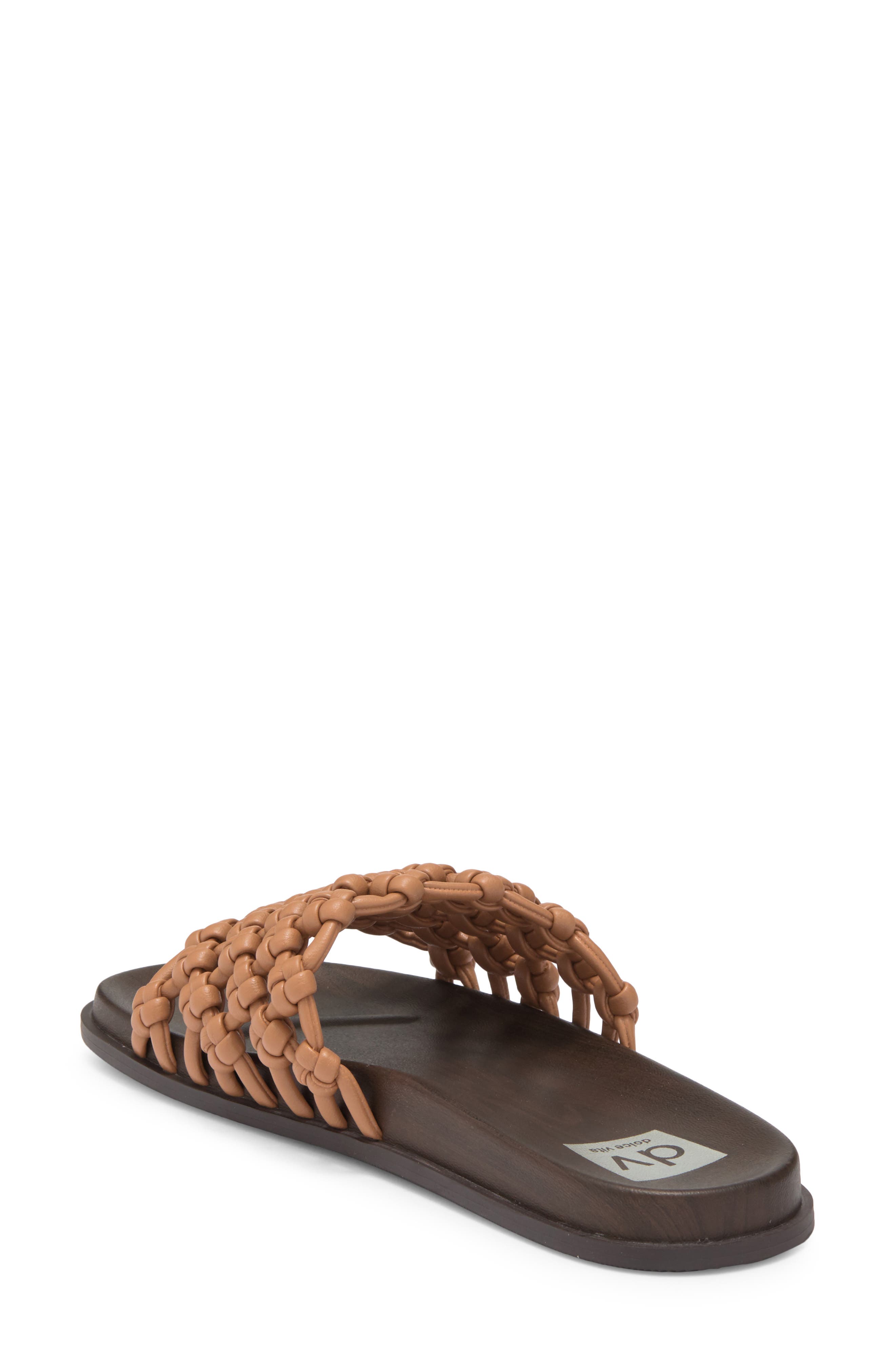 Galossa Knotted Slide Sandal, Alternate, color, TOFFEE