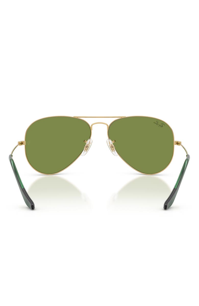 Ray-Ban 58mm Aviator Sunglasses, Alternate, color, Arista / Green
