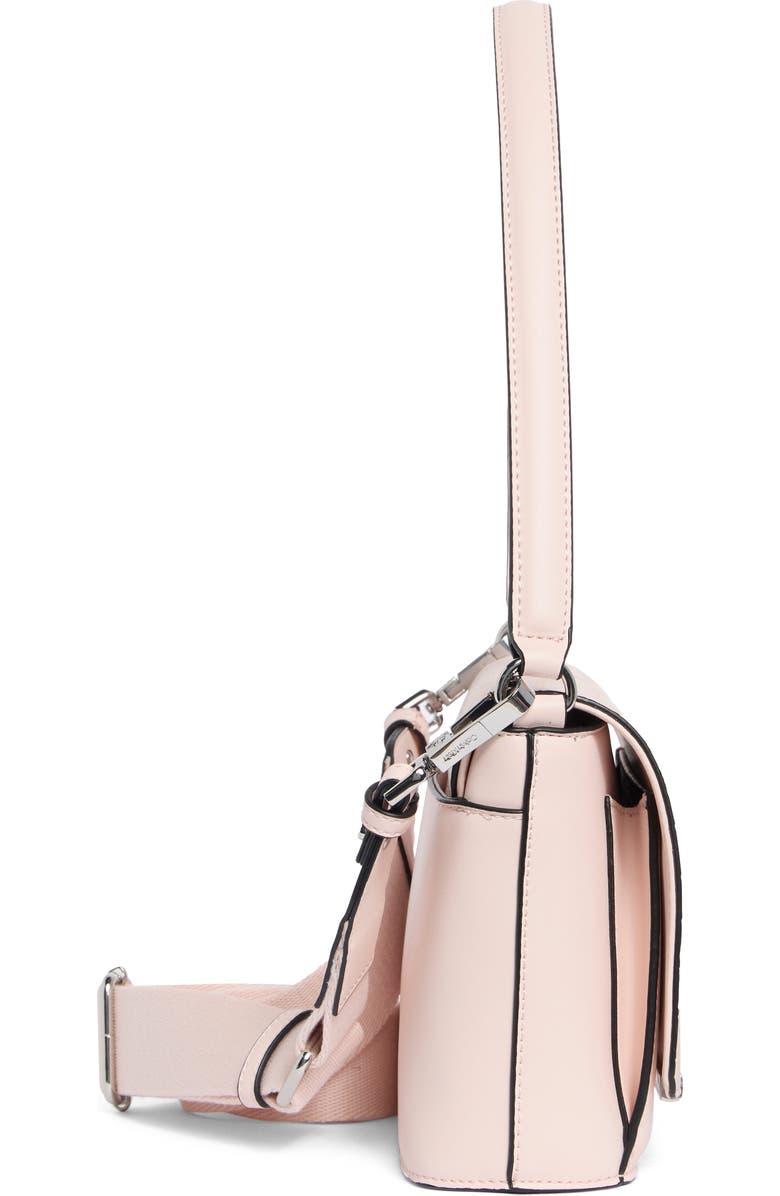 Calvin Klein Alia Croc Embossed Shoulder Bag, Alternate, color, Parfait