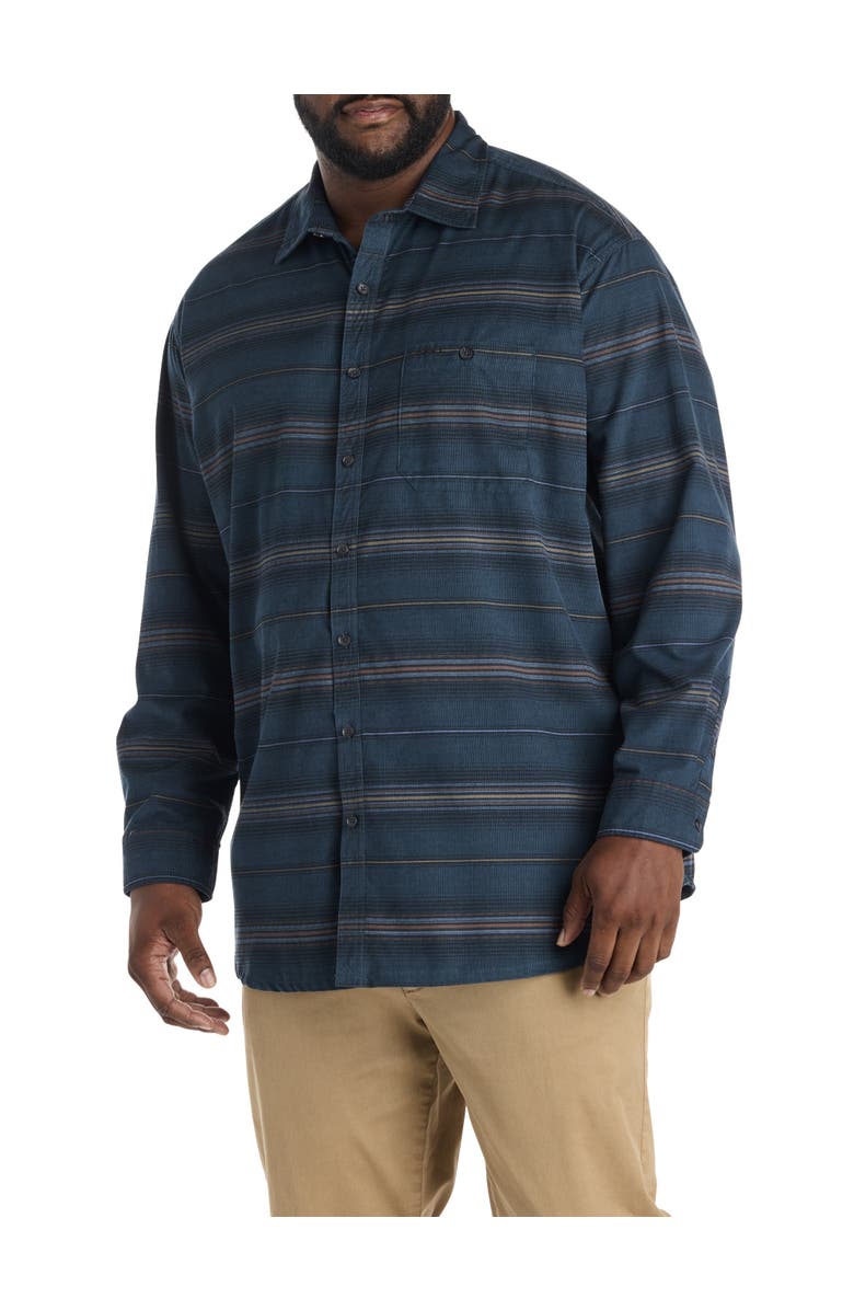 O
Neill Big 
Tall Caruso Striped Cord Shirt, Alternate, color, Midnight Navy