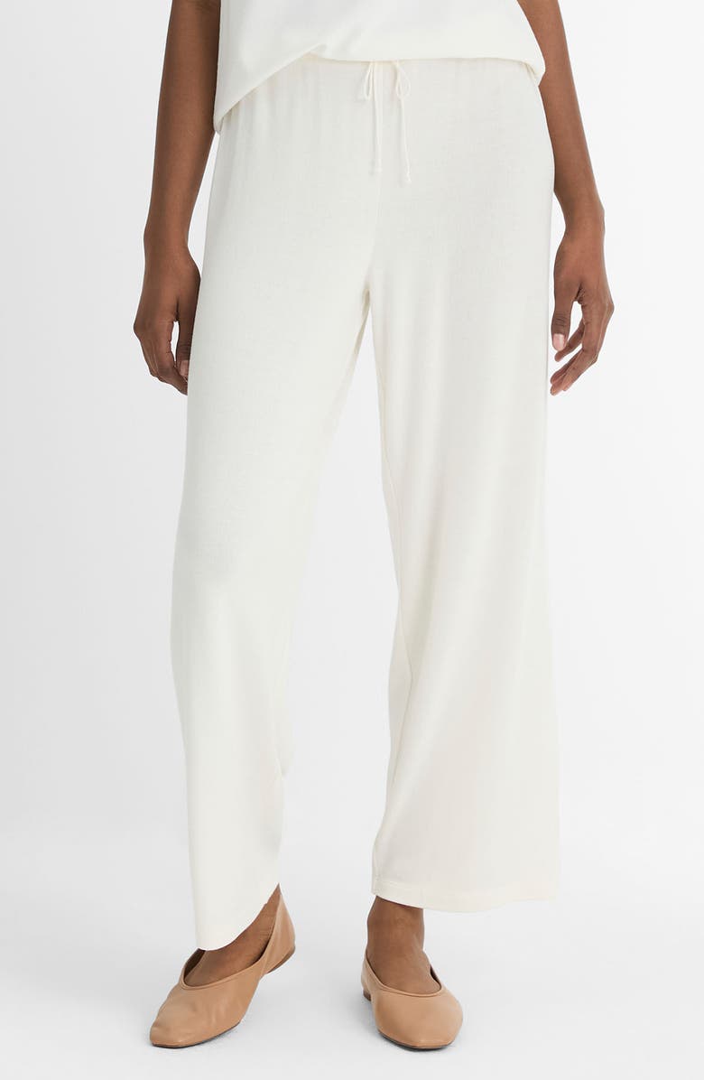 Vince Tie Waist Knit Lounge Pants, Main, color, Bone