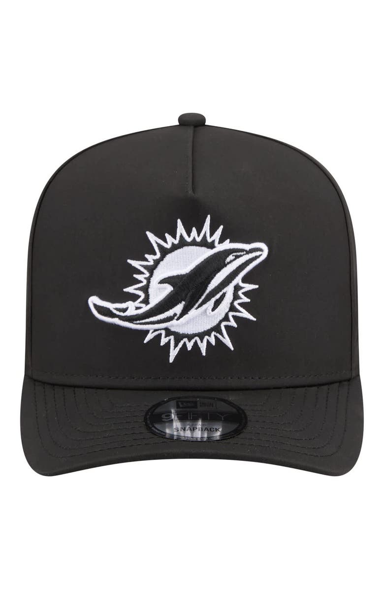 New Era Men's New Era  Black Miami Dolphins Gore-Tex A-Frame 9FIFTY Adjustable Hat, Alternate, color, Black