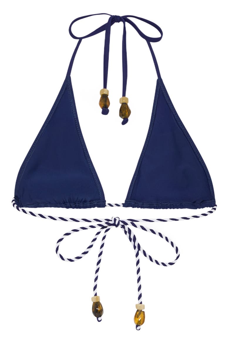 Two-Tone Rope Strap Bikini Top, Alternate, color, NAVY MULTI
