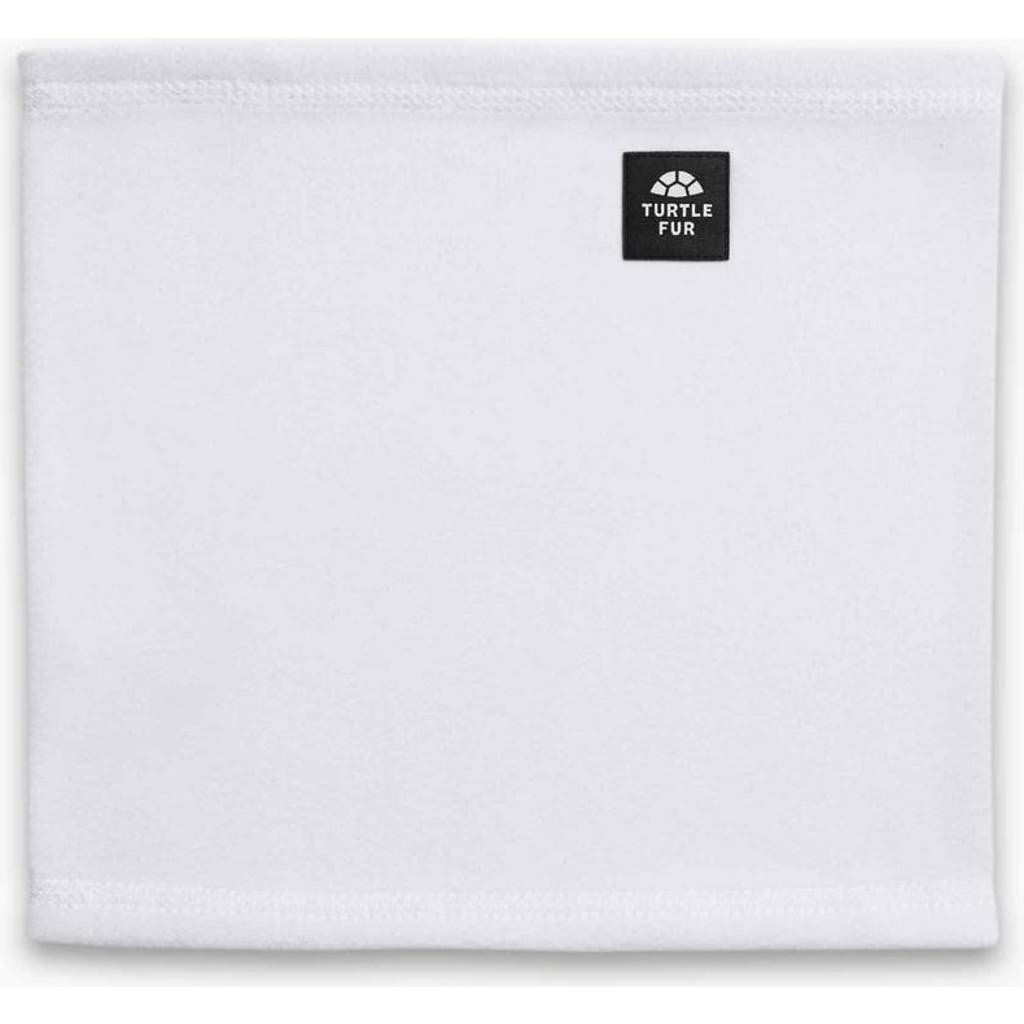 Turtle Fur Single-layer Fleece Neck Warmer In White