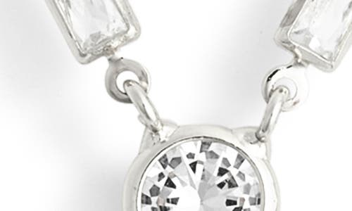 Nordstrom Rack Cubic Zirconia Y-necklace In Silver