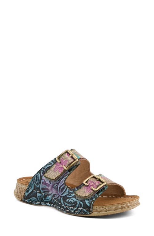L'artiste By Spring Step Sunjai Slide Sandal In Grey Multi