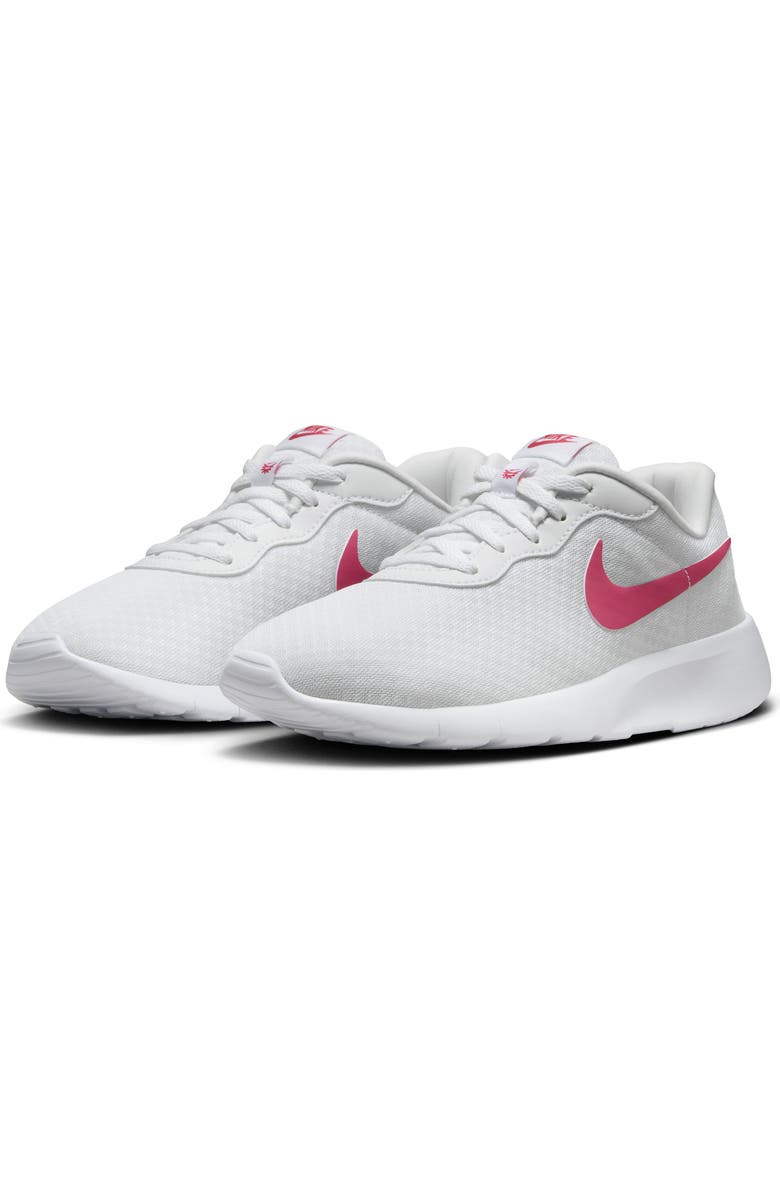 Nike Kids' Tanjun EZ Sneaker, Main, color, White/ Volt/ Black/ Pink