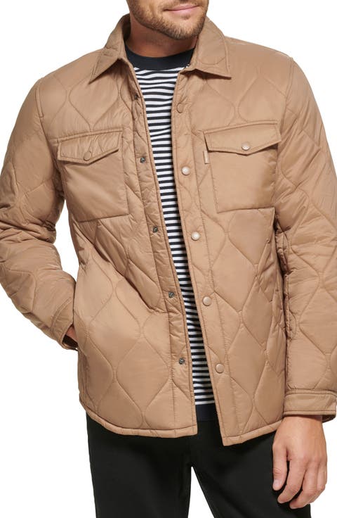 Water Resistant Quilted Shirt Jacket