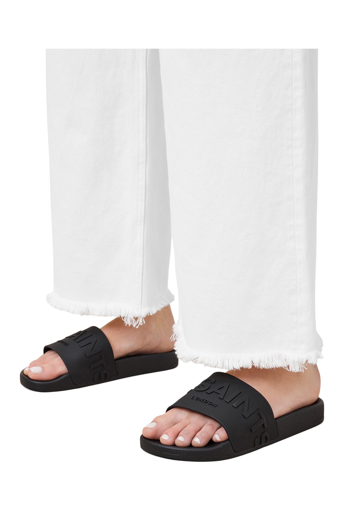 AllSaints Biggy Slide Sandal, Alternate, color, 