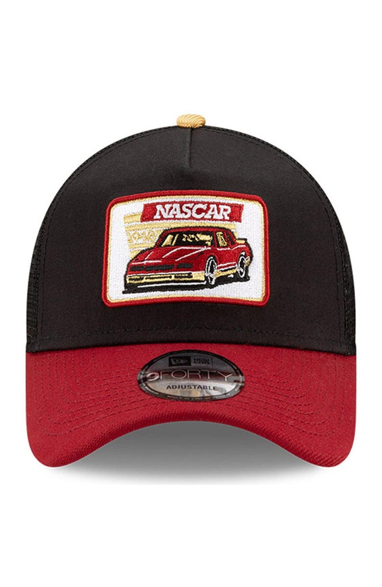 New Era Men's New Era Black/Red NASCAR Legends 9FORTY A-Frame Adjustable Trucker Hat, Alternate, color,