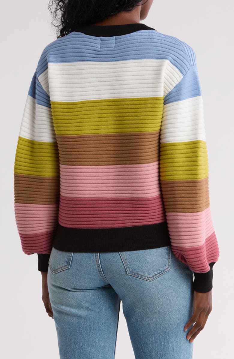 INDUSTRY REPUBLIC CLOTHING Ottoman Colorblock Cardigan, Alternate, color, Pink Multi