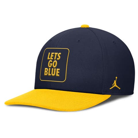 Men's Jordan Brand Navy/Maize Michigan Wolverines 2025 Sideline Campus Pro Local Snapback Hat