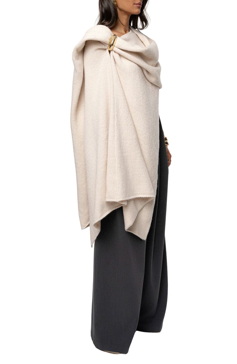 JLUXLABEL Radiance Knit Shawl, Alternate, color, Ivory
