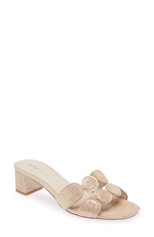 KOKO + PALENKI Lively Slide Sandal in Gold Soft Metallic  product